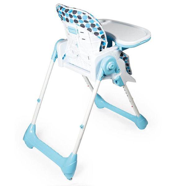 Blue Baby High Chair with Removable Tray – 3 Recline & 6 Height Positions
